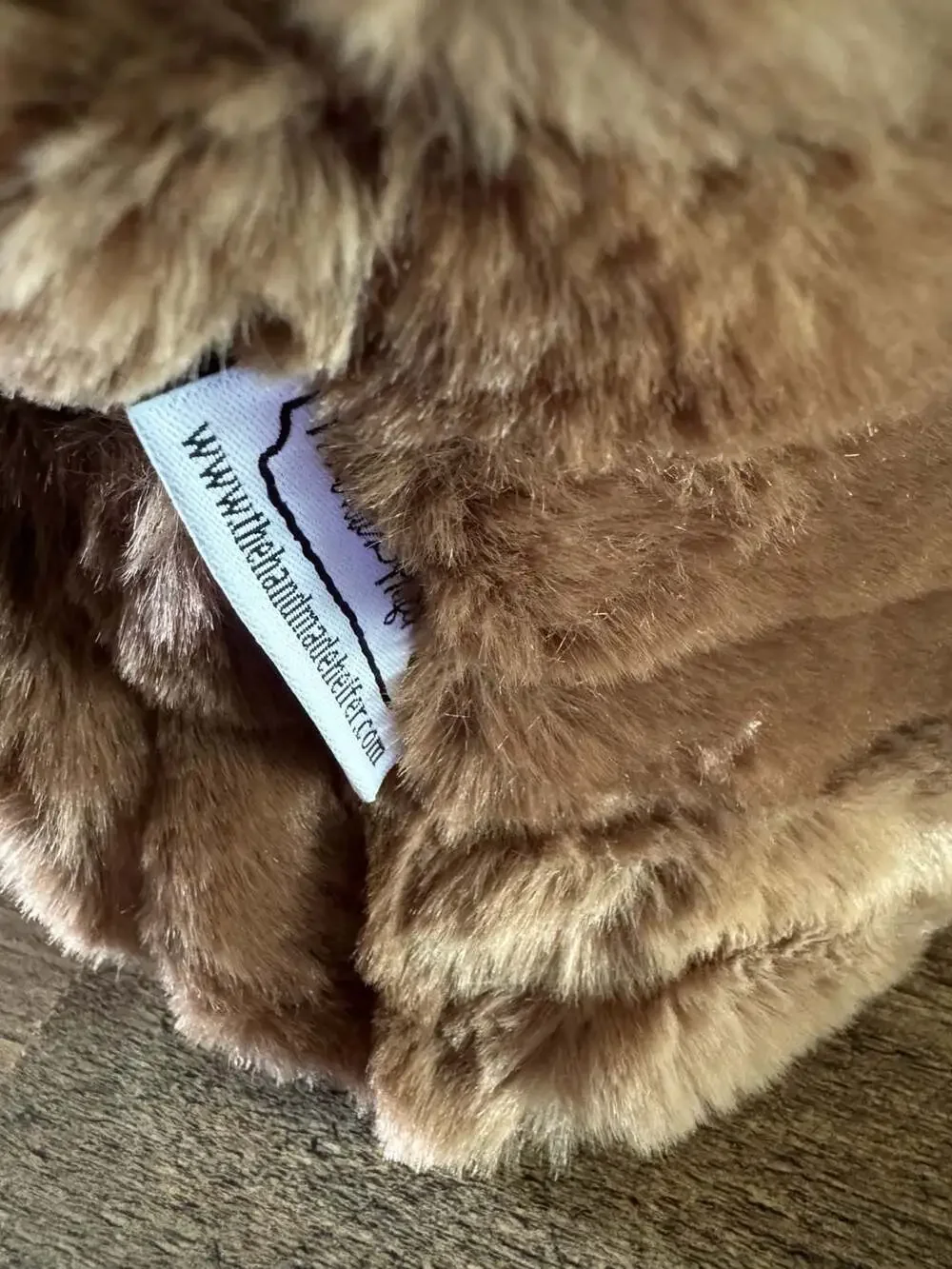 The Handmade Heifer Brown Faux Fur Boxy Cosmetic Travel Bag